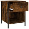 vidaXL Bedside Cabinet Smoked Oak 40x42x50 cm Engineered Wood
