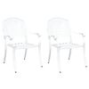 vidaXL Garden Chair 2 pcs White Aluminium