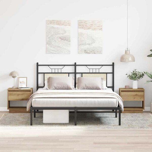 vidaXL Nightstand 2 pcs Artisan Oak 45 x 34 x 44 cm Engineered Wood