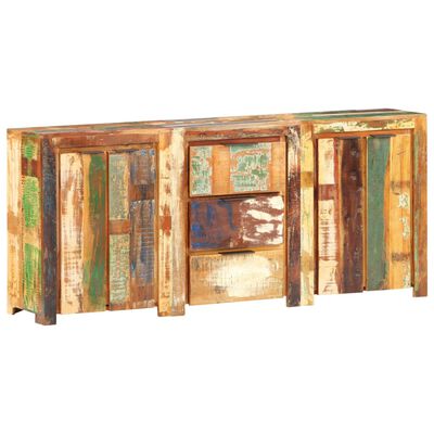vidaXL Sideboard with 3 Drawers and 4 Doors Solid Reclaimed Wood