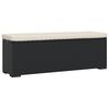 vidaXL Ottoman Bench with Cushion Black 110x30x40 cm Poly Rattan