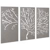 vidaXL Garden Wall Decorations 3 pcs 105x55 cm Corten Steel Tree Design