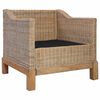 vidaXL 3 Piece Sofa Set with Cushions Natural Rattan