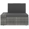 vidaXL 4 Piece Garden Lounge Set Poly Rattan Grey
