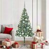 vidaXL Artificial Christmas Tree with Stand Green 180 cm PVC and Steel