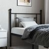 vidaXL Metal Headboard Black 90 cm