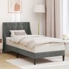 vidaXL Bed Frame with Headboard Dark Grey 90 x 190 cm Velvet