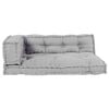 vidaXL Pallet Sofa Cushion 3 pcs Grey 120 x 80 x 38 cm Fabric