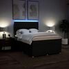 vidaXL Box Spring Bed with Mattress Black Double Fabric