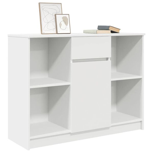 vidaXL Sideboard with Drawer White 101x35x76 cm Engineered Wood