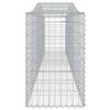 vidaXL Arched Gabion Baskets 7 pcs 400x50x80/100 cm Galvanised Iron