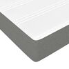 vidaXL Box Spring Bed with Mattress&LED Dark Grey 153x203 cm Queen Size Fabric