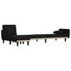 vidaXL L-shaped Sofa Bed Black 275x140x70 cm Fabric