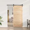 vidaXL Sliding Door Natural 80 x 208 cm Solid Pine Wood