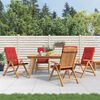 vidaXL Reclining Garden Chairs with Cushions 4 pcs Solid Wood Teak