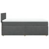 vidaXL Box Spring Bed with Mattress Dark Grey King Single Fabric