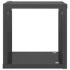 vidaXL Wall Cube Shelves 4 pcs High Gloss Grey 22x15x22 cm