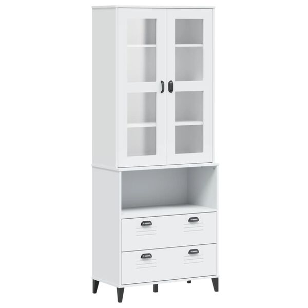 vidaXL Highboard VIKEN White 80x40x200 cm Solid Wood Pine