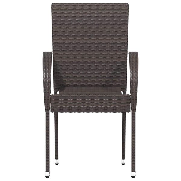 outdoor furniture brown rattan stacking chairs