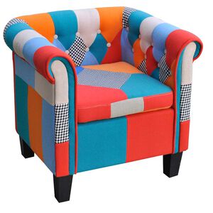 vidaXL Armchairs | Patchwork | Plywood | Standard | Ergonomic | Armchair