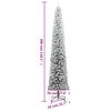 vidaXL Slim Christmas Tree 300 LEDs & Ball Set & Flocked Snow 300 cm