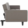 vidaXL Sofa Bed with Cup Holders Taupe Fabric