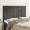 vidaXL Headboard Dark Grey 144x5x118/128 cm Velvet