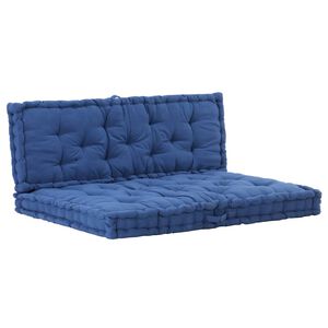 vidaXL Pallet Floor Cushions 2 pcs Cotton Light Blue