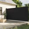 vidaXL Retractable Side Awning Black 200x600 cm