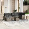 vidaXL 8 Piece Garden Sofa Set with Cushions Grey Poly Rattan