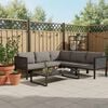vidaXL 6 Piece Garden Lounge Set with Cushions Poly Rattan Anthracite