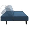 vidaXL 2-Seater Sofa Bed Blue Velvet