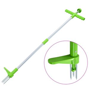 vidaXL Weed Twister | Green, Silver | Aluminium, PP | 100 cm | Ergonomic