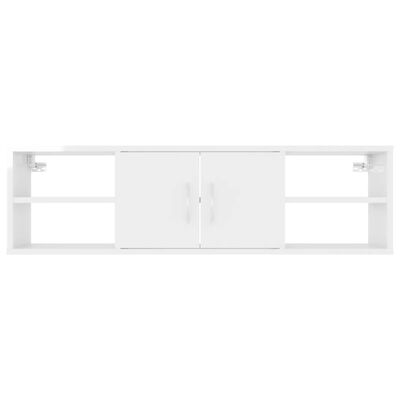 vidaXL Wall Shelf High Gloss White 102x30x29 cm Engineered Wood