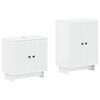 vidaXL 2 Piece Bathroom Cabinet Set UTRECHT White Engineered Wood
