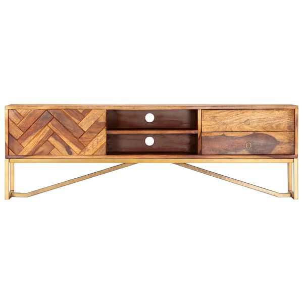 vidaXL TV Cabinet 140x30x45 cm Solid Acacia Wood