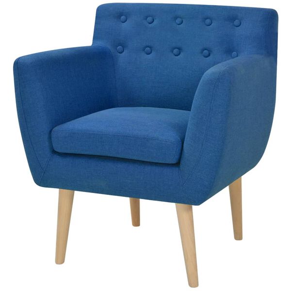 vidaXL Armchair Blue Fabric