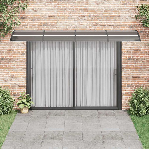 vidaXL Door Canopy Black 400x75 cm Polycarbonate