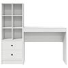 vidaXL Desk with Drawer 2 pcs White