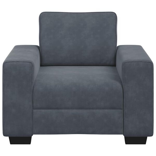 vidaXL Sofa Chair Dark Grey 100x77x82 cm Velvet
