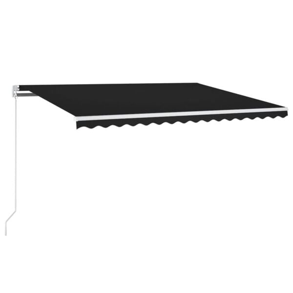 vidaXL Manual Retractable Awning 400x350 cm Anthracite