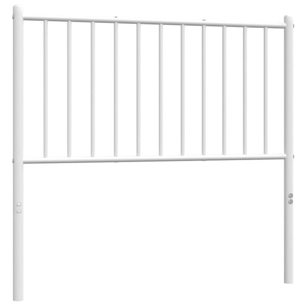 vidaXL Metal Headboard White 90 cm