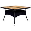 vidaXL 9 Piece Garden Dining Set Poly Rattan and Acacia Wood Black
