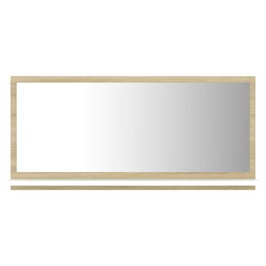 vidaXL Mirror | White and sonoma oak | Engineered wood and acrylic