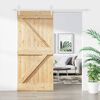 vidaXL Sliding Door with Hardware Set 95x210 cm Solid Wood Pine