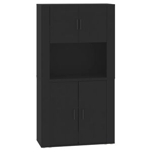 vidaXL Highboard Black Engineered Wood