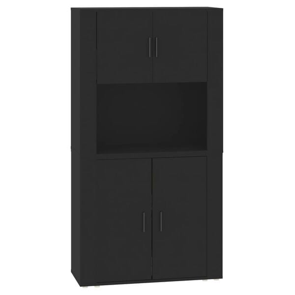 vidaXL Highboard Black Engineered Wood
