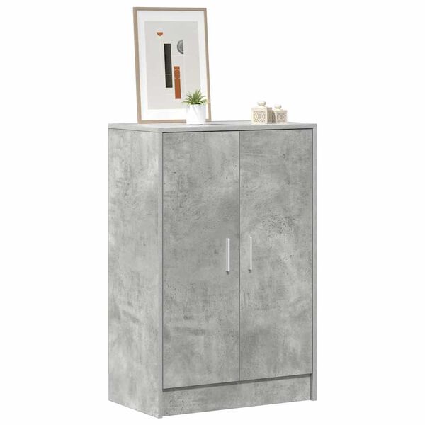 vidaXL Shoe Cabinet Concrete Grey 60x35x92 cm Engineered Wood