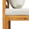 vidaXL 3 Piece Garden Lounge Set with Cream Cushions Solid Acacia Wood