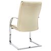 vidaXL Cantilever Office Chair Cream Faux Leather